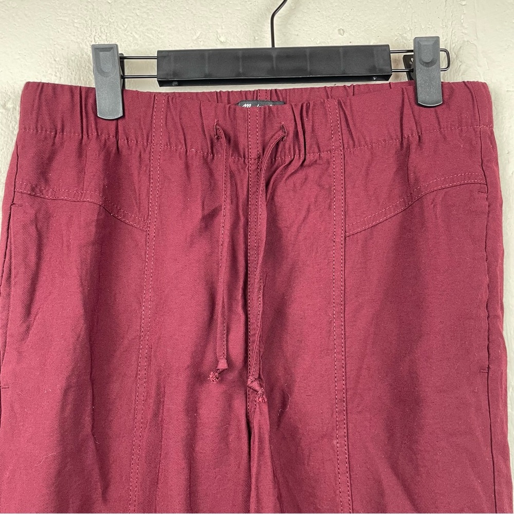 Madewell Drapey Seamed Track Trousers Maroon Burgundy Small - Picture 3 of 7